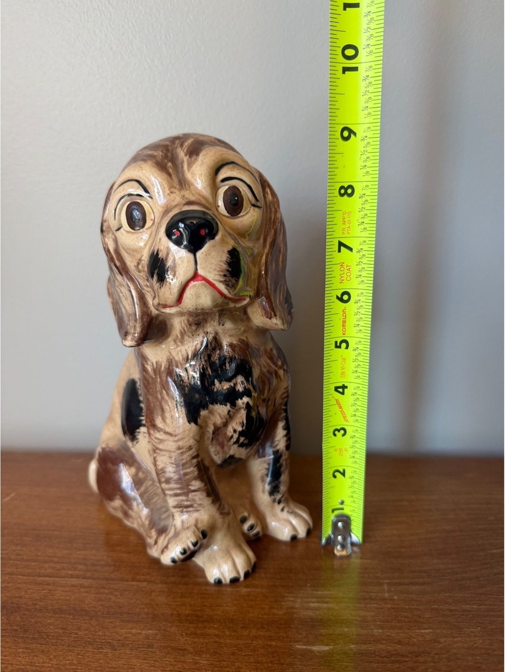 Ceramic hand painted dog figurine from 1972 - Picture 7 of 7